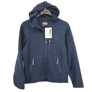 NEW Stio Wilcox Fleece Hoodie Mens Medium Hoodie Blue Mountain Shadow Heather